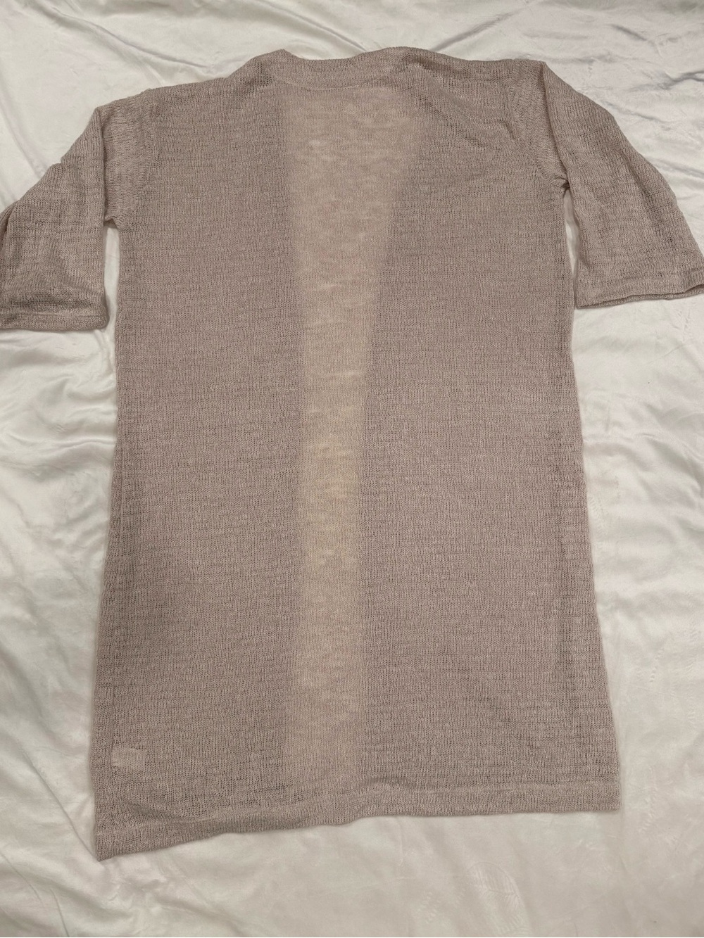 Carly Jean Los Angeles Molly Knit Duster- TAN/BEIGE L - Picture 5 of 8